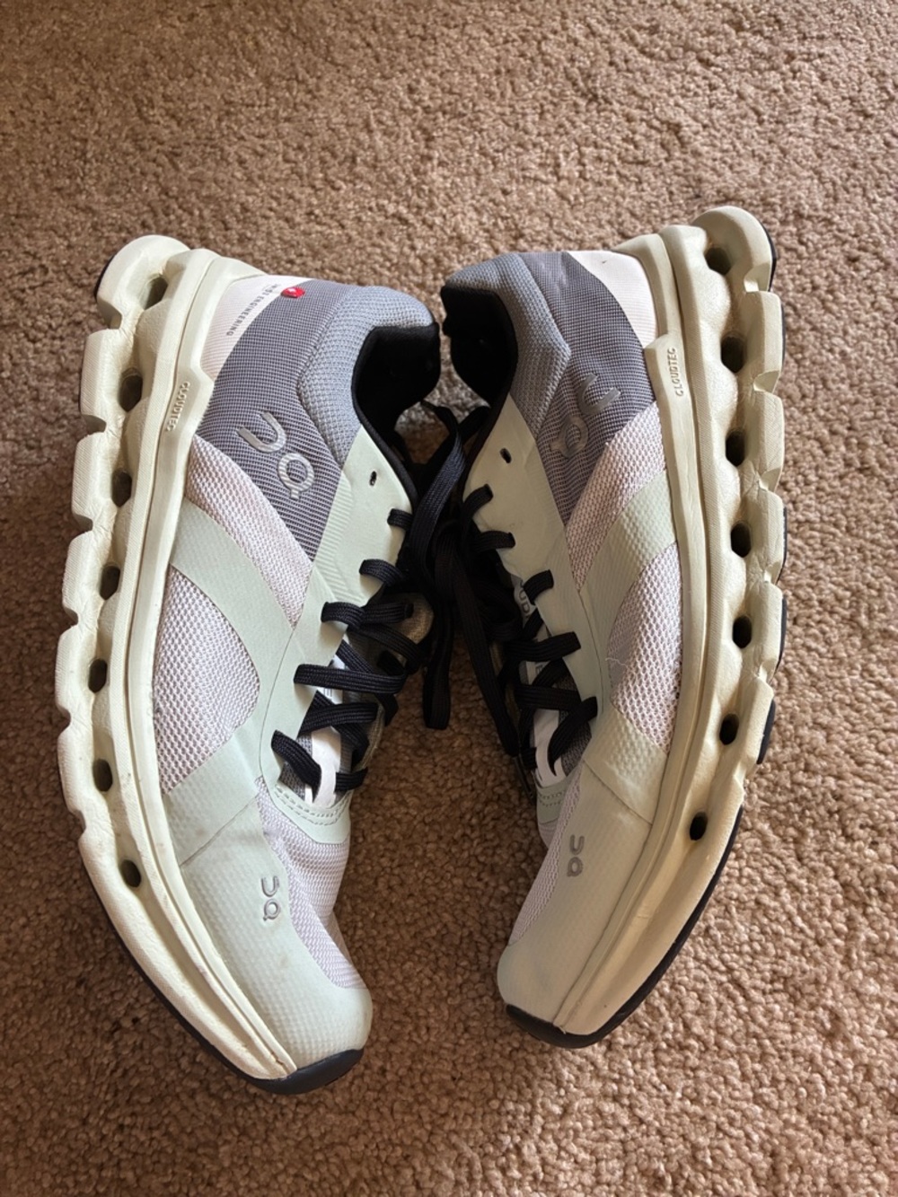 On Cloudrunner Waterproof Running Shoes Mint Green White Grey Sneakers size 8 - Picture 9 of 9